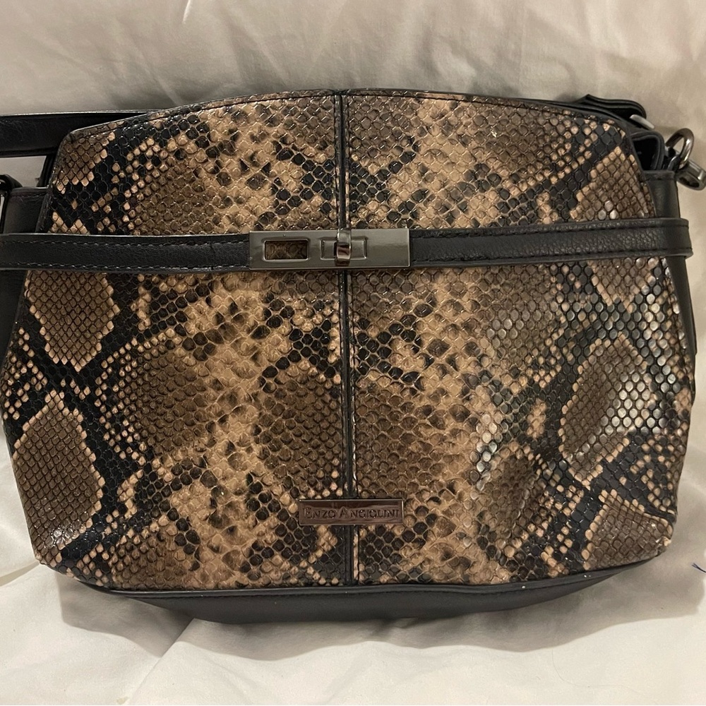 Enzo Angiolini snake pattern, crossbody, leather